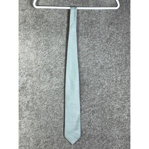 Vintage Marshall Fields SILK Tie Geometric‎ Square Blue Silver Pointed